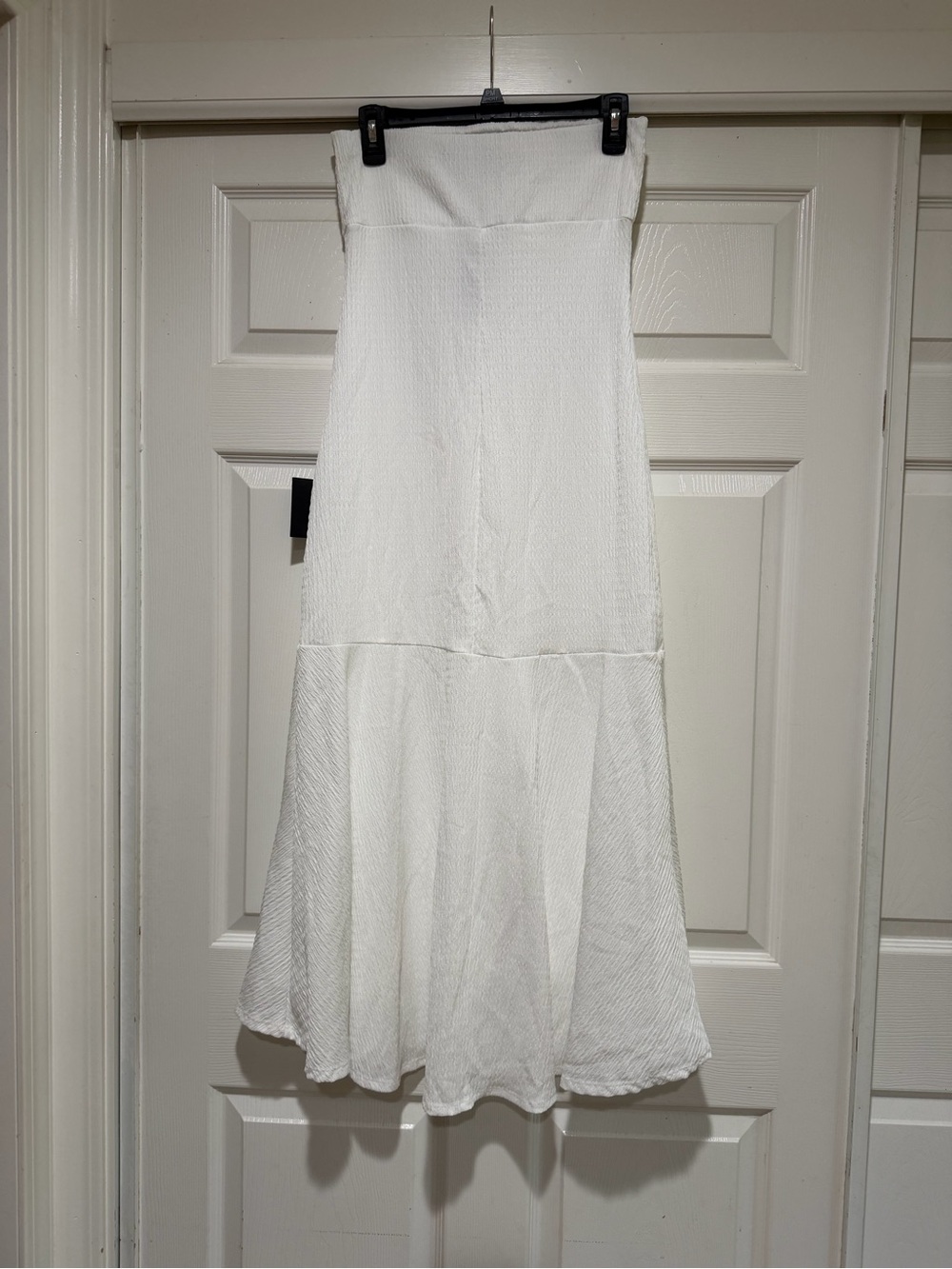 NWT lulus Darling Ways White Textured Strapless Midi Dress Size Medium - Picture 7 of 11